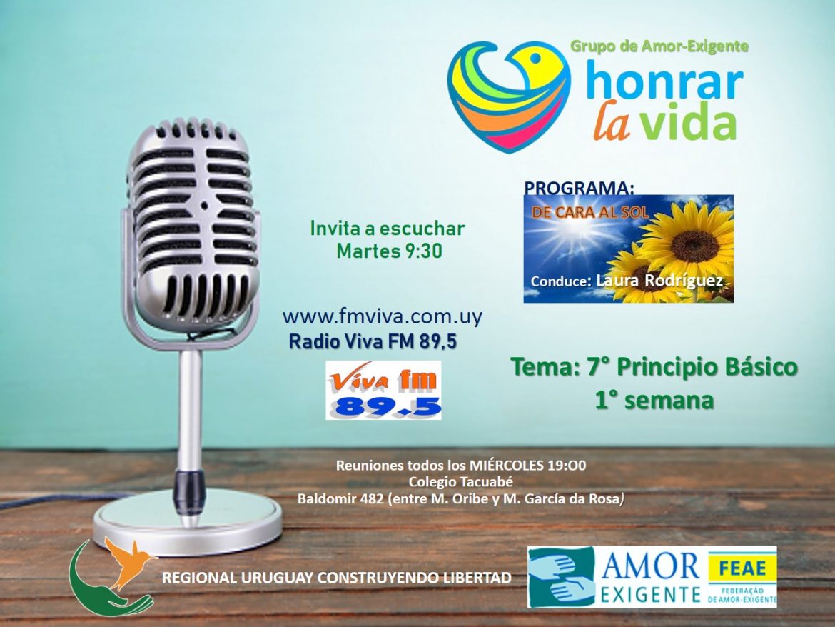 Grupo de Amor Exigente Honrar la Vida y Programa De Cara al Sol-Viva FM