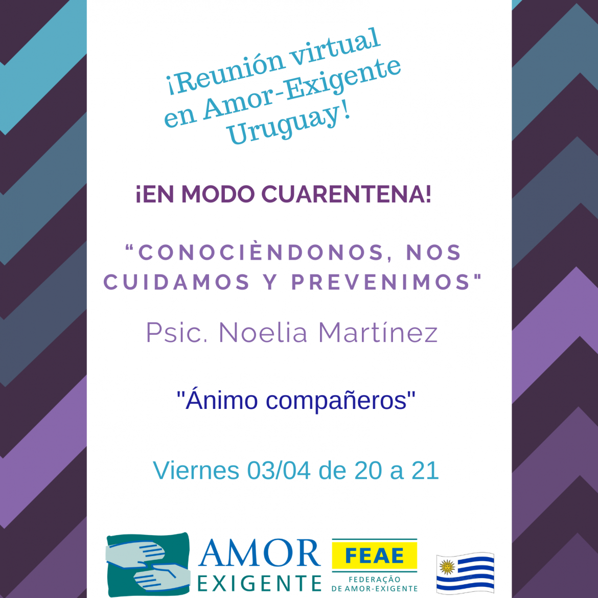 Reunión virtual Amor-Exigente Uruguay